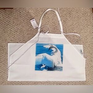Trumpeter Swan bib apron NWT from Etsy